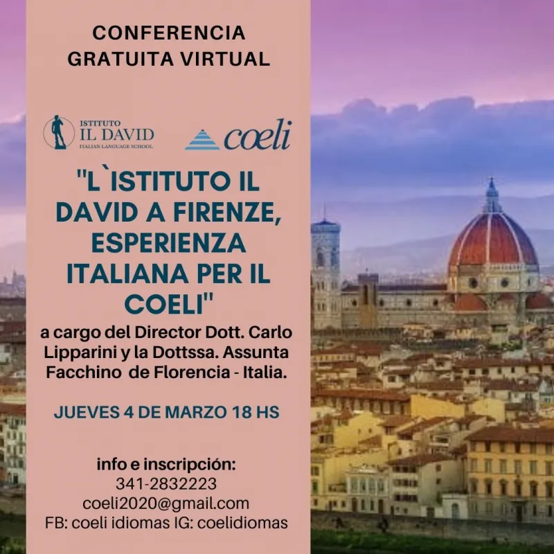 Conferencia virtual sobre Florencia, Italia